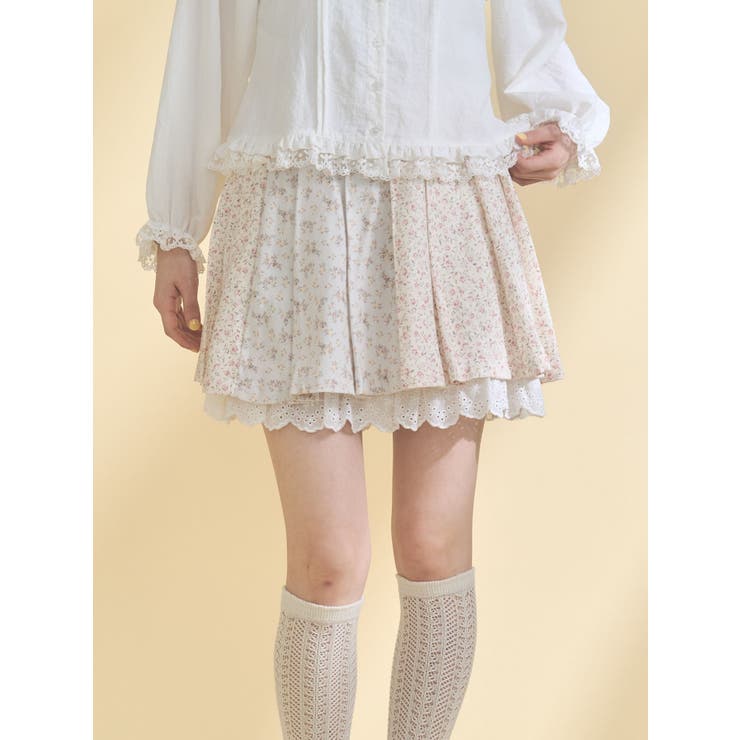 flowerアソートプリーツミニスカート | merry jenny | 詳細画像14 