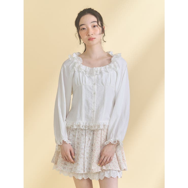 flowerアソートプリーツミニスカート | merry jenny | 詳細画像17 