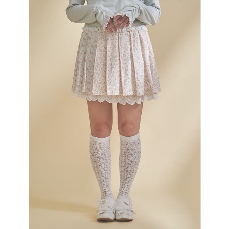 flowerアソートプリーツミニスカート | merry jenny | 詳細画像5 