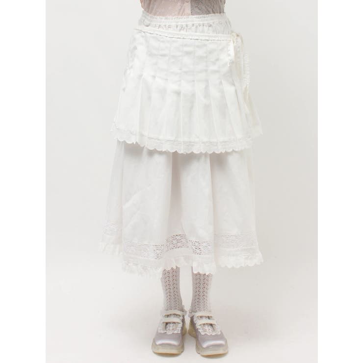 pleats apron layered skirt | merry jenny | 詳細画像17 