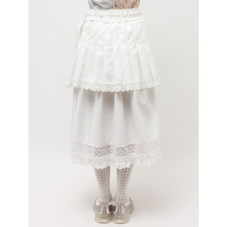 pleats apron layered skirt | merry jenny | 詳細画像19 