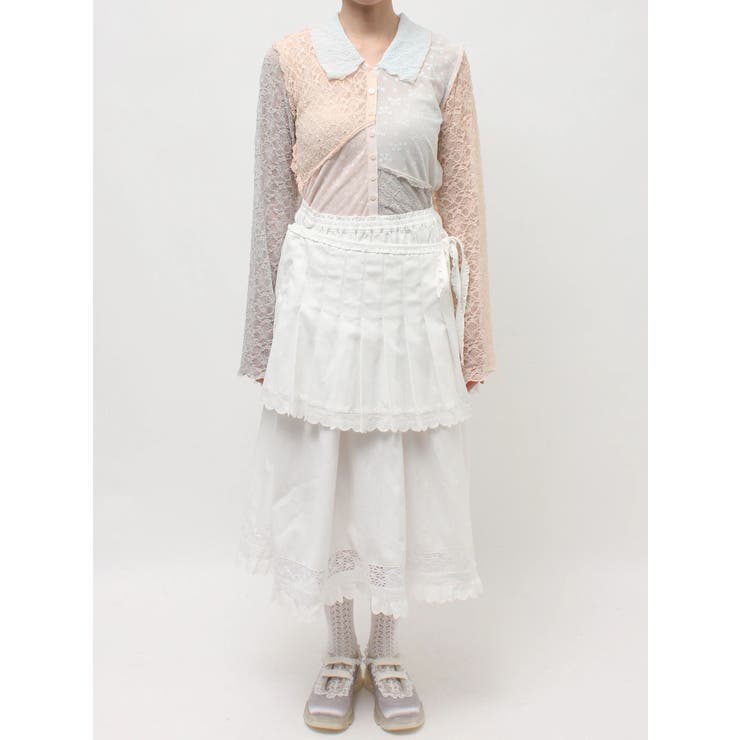 pleats apron layered skirt | merry jenny | 詳細画像23 