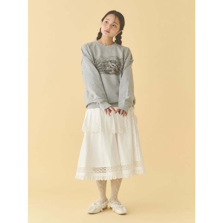 pleats apron layered skirt | merry jenny | 詳細画像3 