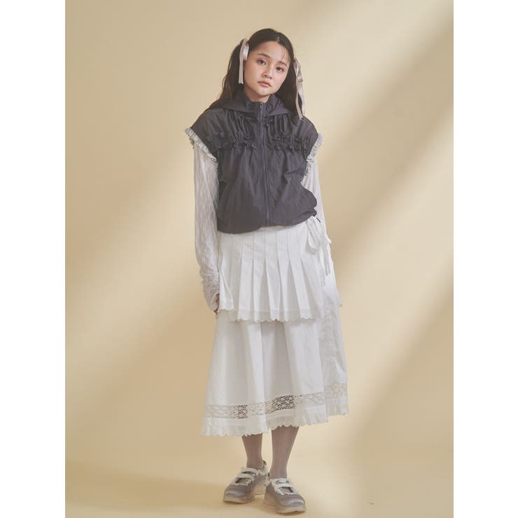 pleats apron layered skirt | merry jenny | 詳細画像9 