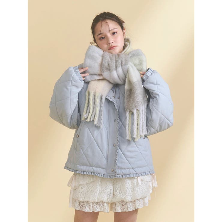 fluffy ribbonチェックマフラー | merry jenny | 詳細画像19 