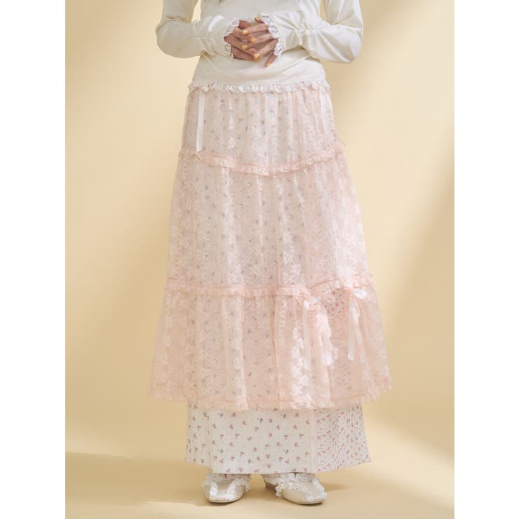 シアーレースフレアスカート | merry jenny | 詳細画像14 