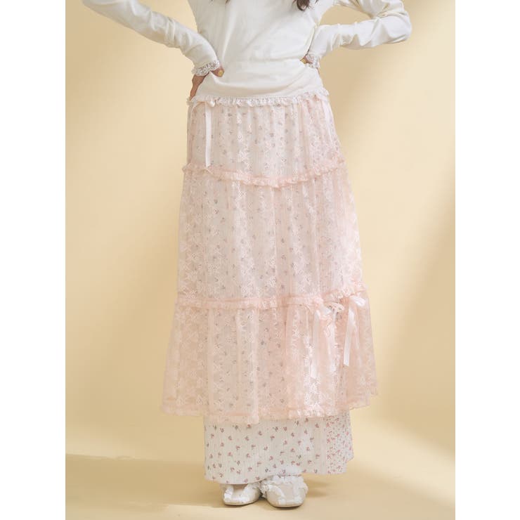 シアーレースフレアスカート | merry jenny | 詳細画像15 