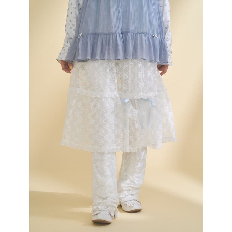 シアーレースフレアスカート | merry jenny | 詳細画像16 