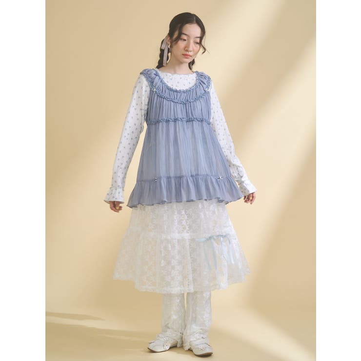 シアーレースフレアスカート | merry jenny | 詳細画像18 