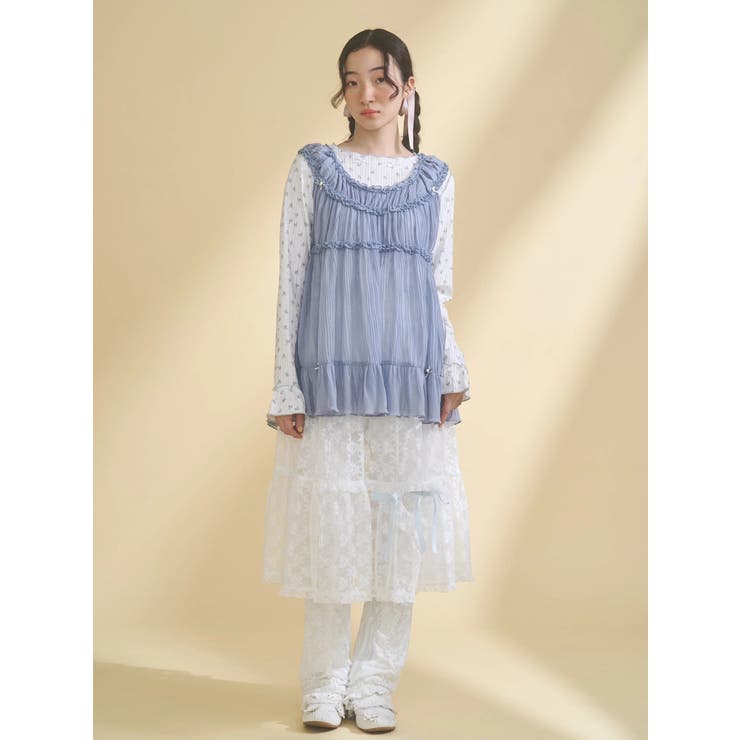 シアーレースフレアスカート | merry jenny | 詳細画像21 