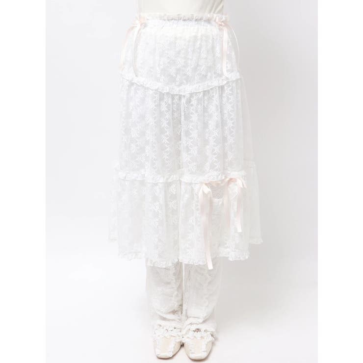 シアーレースフレアスカート | merry jenny | 詳細画像27 