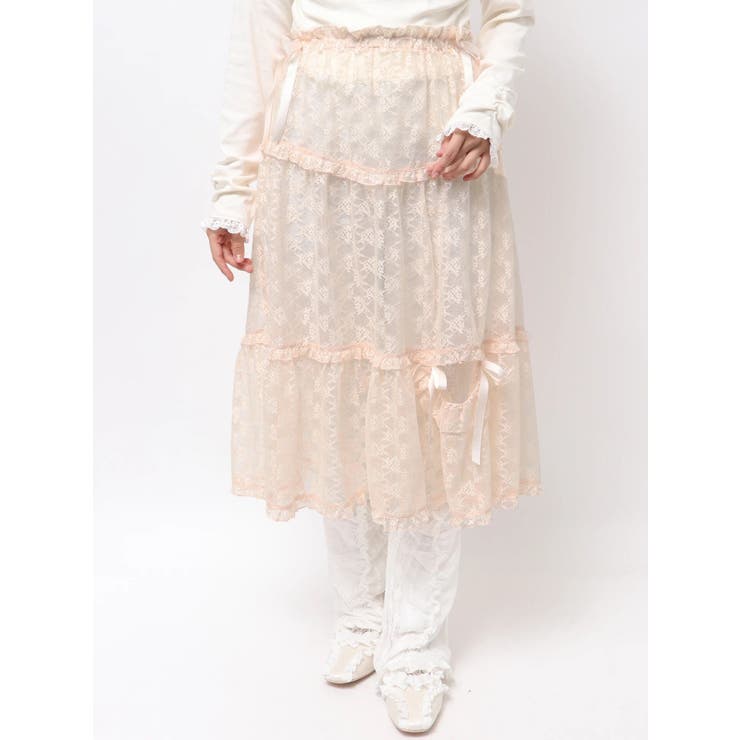 シアーレースフレアスカート | merry jenny | 詳細画像37 