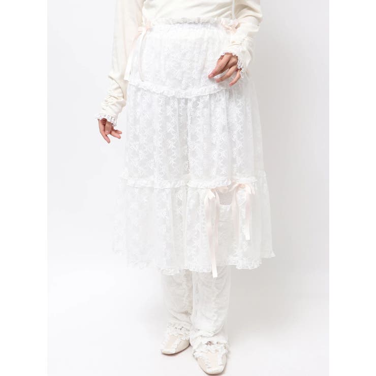 シアーレースフレアスカート | merry jenny | 詳細画像39 