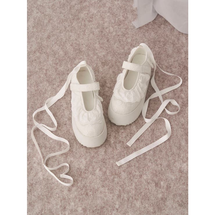 フリルレースアップ厚底スニーカー | merry jenny | 詳細画像13 