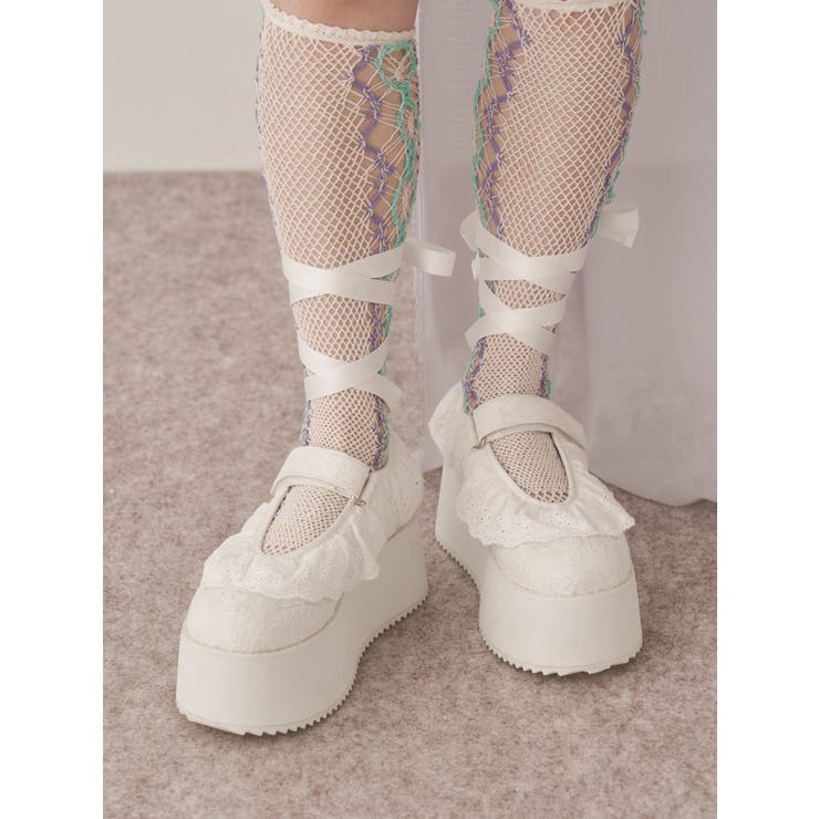 フリルレースアップ厚底スニーカー | merry jenny | 詳細画像4 