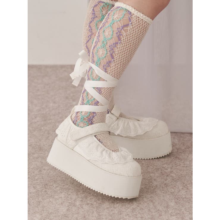 フリルレースアップ厚底スニーカー | merry jenny | 詳細画像5 