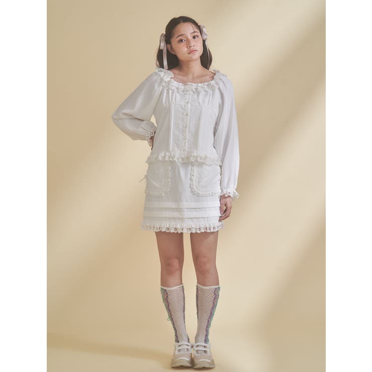 satin frill bandスニーカー | merry jenny | 詳細画像19 