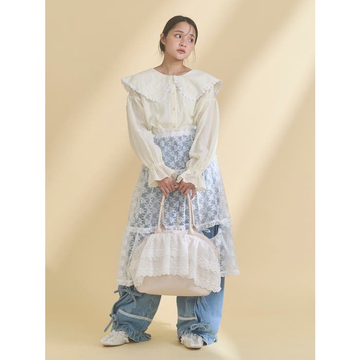 クリームボストンバッグ | merry jenny | 詳細画像6 