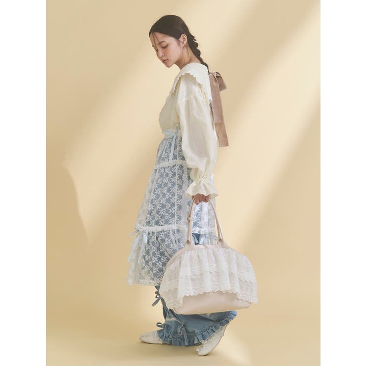 クリームボストンバッグ | merry jenny | 詳細画像8 