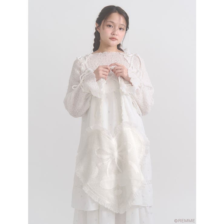 Cherry heart knit tote | merry jenny | 詳細画像4 