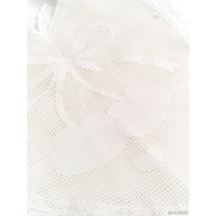 Cherry heart knit tote | merry jenny | 詳細画像9 