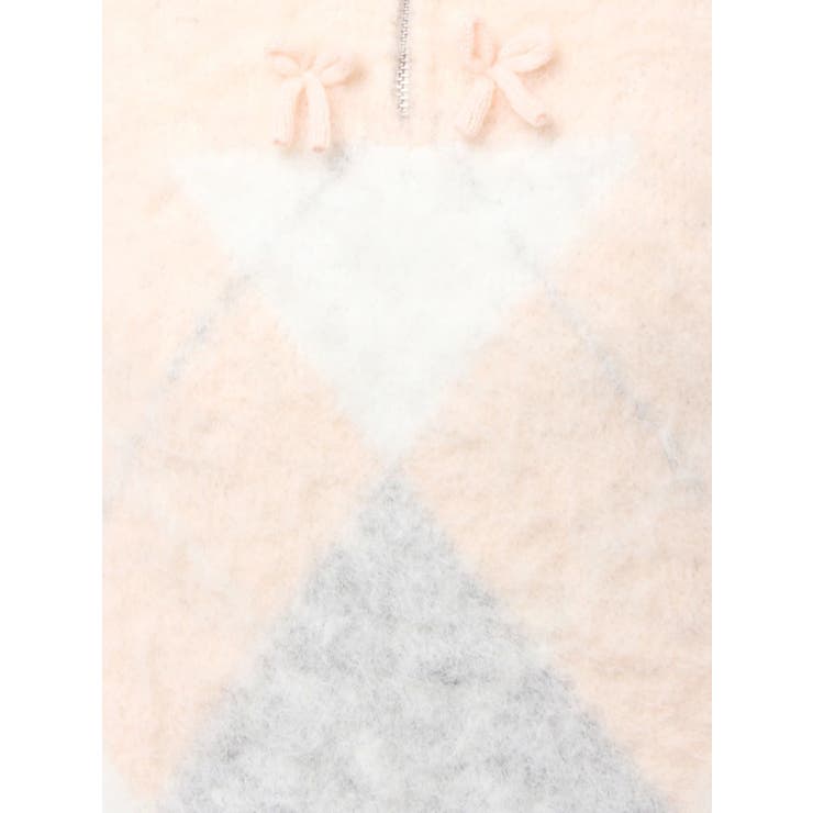 fluffyアーガイルZIPニット | merry jenny | 詳細画像24 