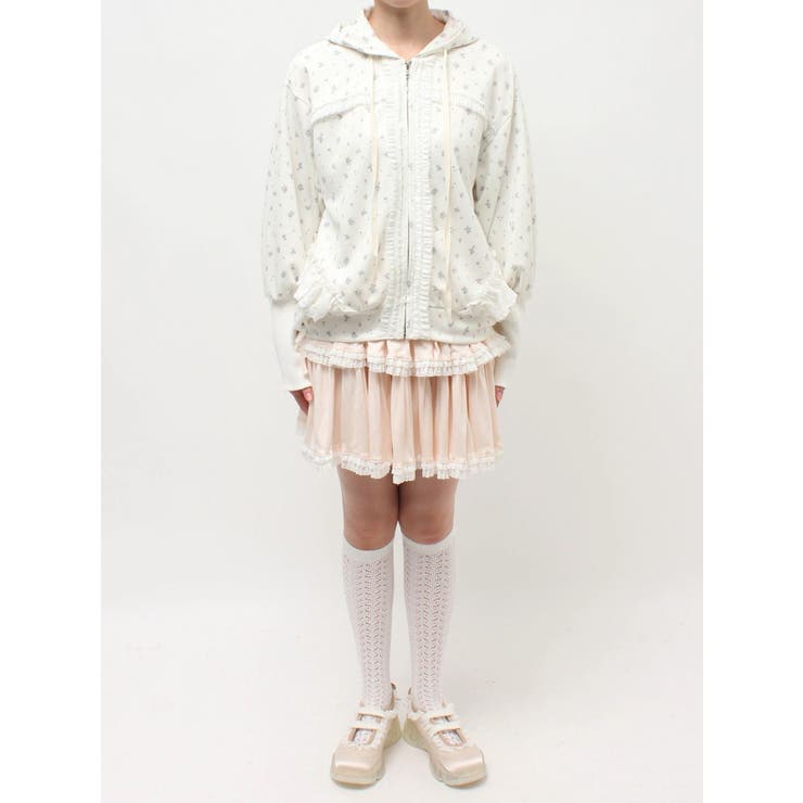 frill lace puff hoodie | merry jenny | 詳細画像17 