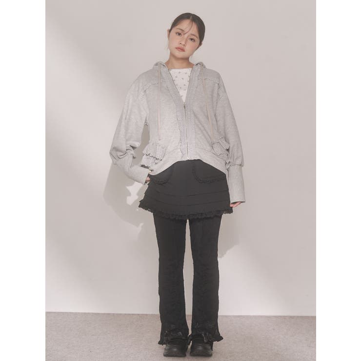 frill lace puff hoodie | merry jenny | 詳細画像9 