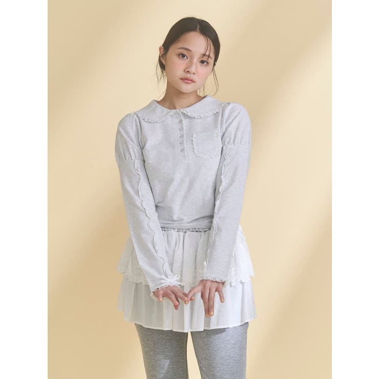 frilly polo tops | merry jenny | 詳細画像7 