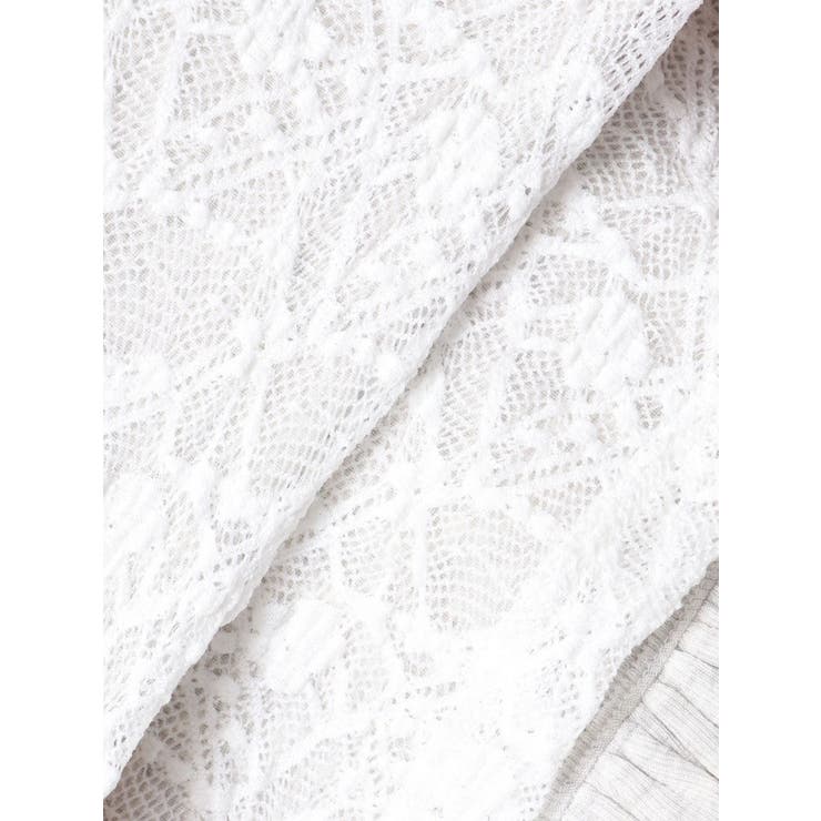 lace layered long tee | merry jenny | 詳細画像24 