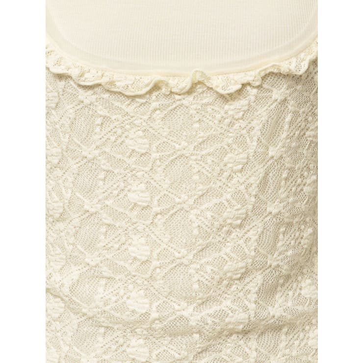 lace layered long tee | merry jenny | 詳細画像26 