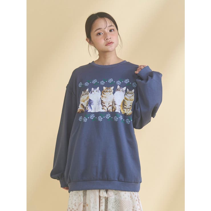 blooming catスウェット | merry jenny | 詳細画像2 