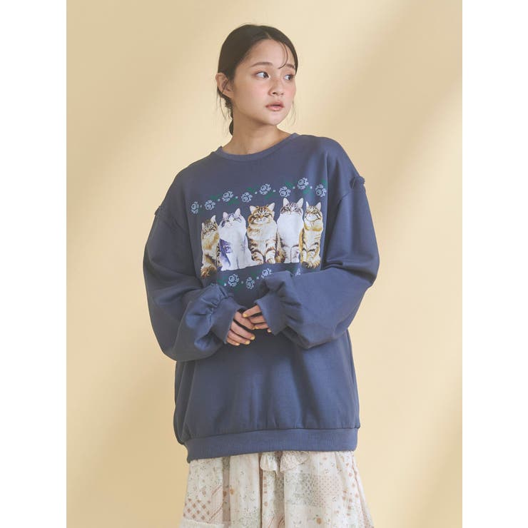 blooming catスウェット | merry jenny | 詳細画像3 