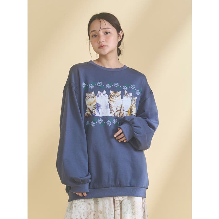 blooming catスウェット | merry jenny | 詳細画像4 