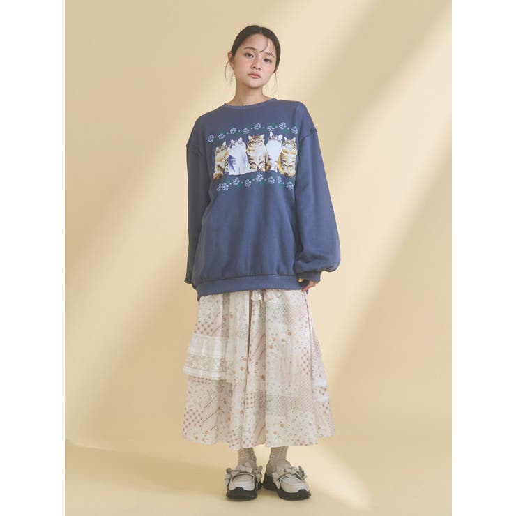 blooming catスウェット | merry jenny | 詳細画像7 