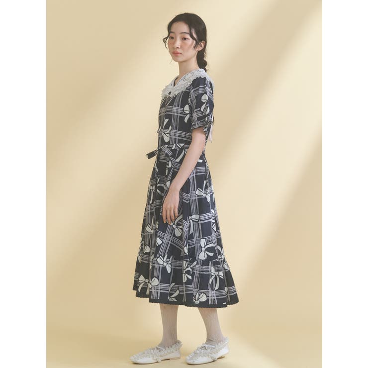 ribbonレースカラーシャツワンピース | merry jenny | 詳細画像11 