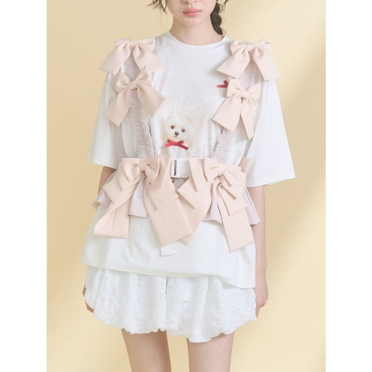 ピンク | Tulle ribbon harness | merry jenny