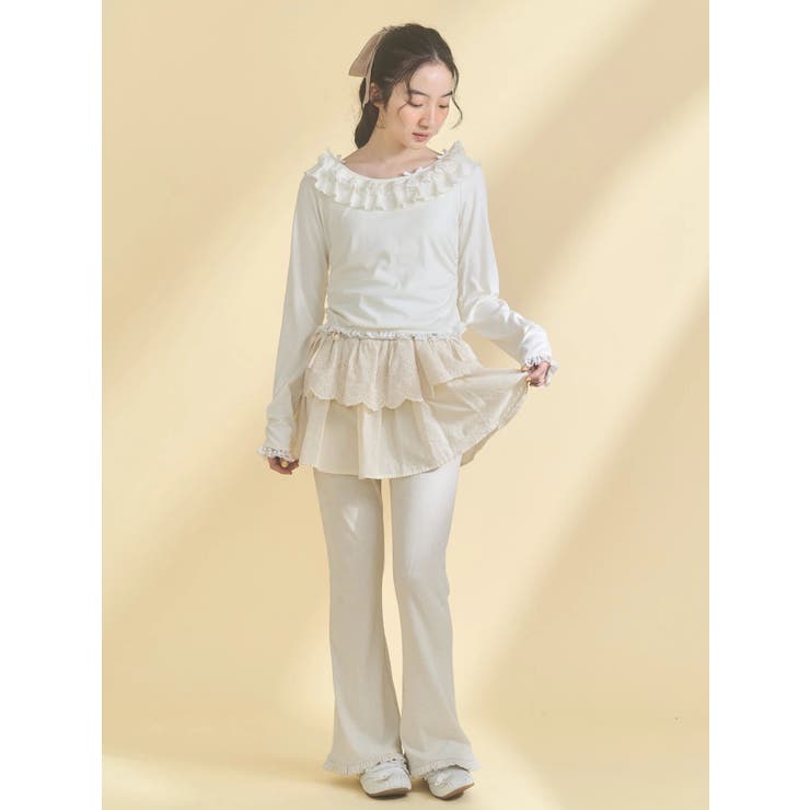 lace skirt flare pants | merry jenny | 詳細画像24 
