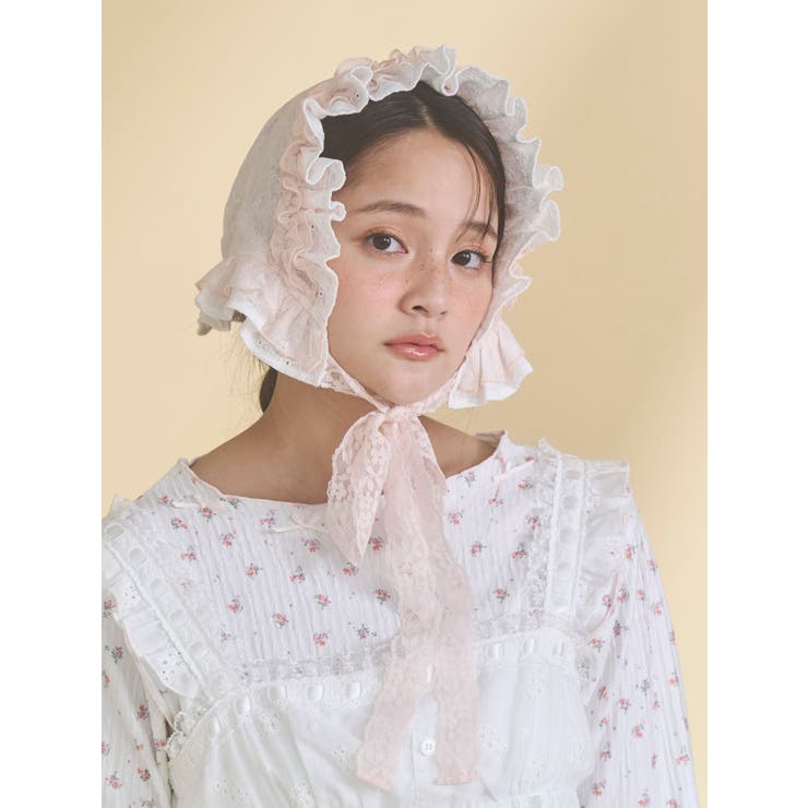 ピンク | sugar lace bonnet | merry jenny