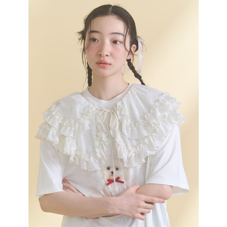 sheer frill 2wayつけ襟 | merry jenny | 詳細画像4 