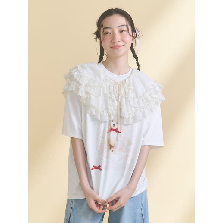 sheer frill 2wayつけ襟 | merry jenny | 詳細画像6 