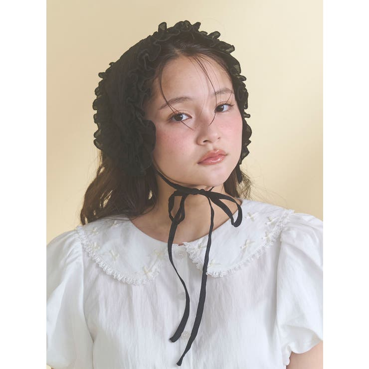 ブラック | petit flowerフロッキーヘッドドレス | merry jenny