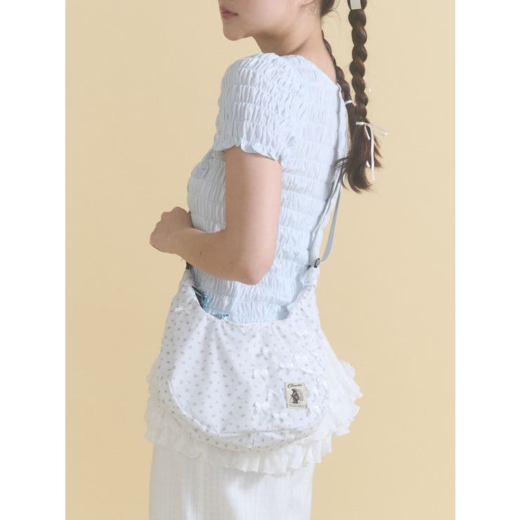 オフホワイト | ribbon shoulder bag | merry jenny