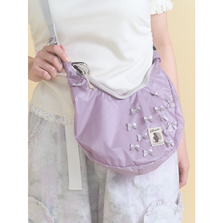 ラベンダー | ribbon shoulder bag | merry jenny