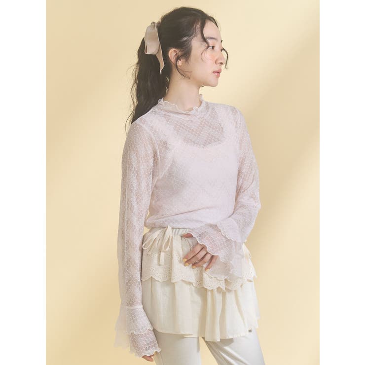 lace frame camisole tops | merry jenny | 詳細画像10 