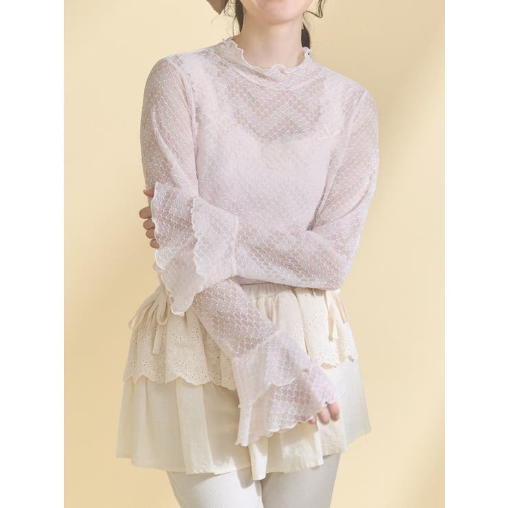 lace frame camisole tops | merry jenny | 詳細画像11 
