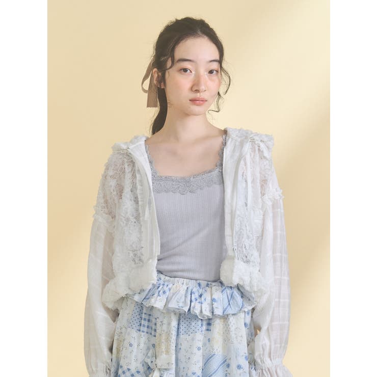 lace frame camisole tops | merry jenny | 詳細画像13 