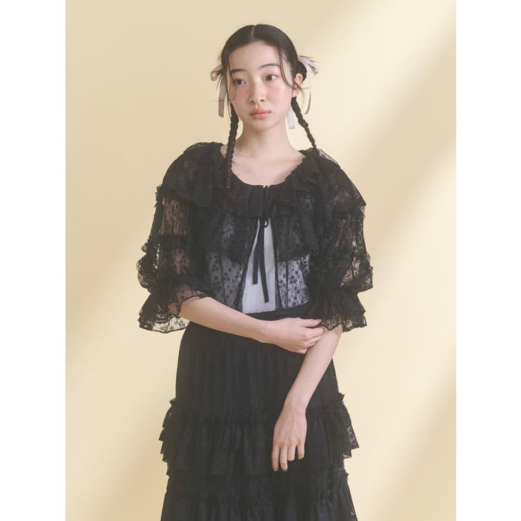 lace frame camisole tops | merry jenny | 詳細画像15 