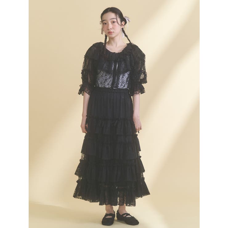 lace frame camisole tops | merry jenny | 詳細画像18 