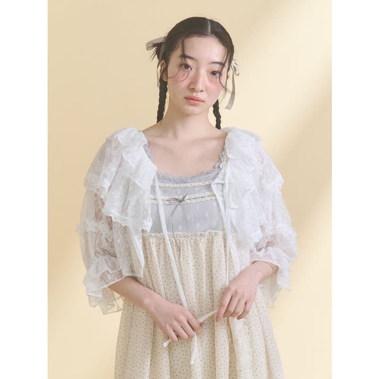 lace frame camisole tops | merry jenny | 詳細画像6 